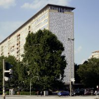 Transparent Grindelhochhäuser von Sigrid Sandmann, Hamburg 2007, Kunst im öffentlichen Raum,