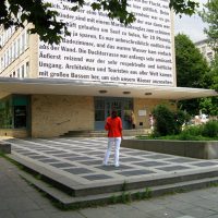 Transparent Grindelhochhäuser von Sigrid Sandmann, Hamburg 2007, Kunst im öffentlichen Raum,